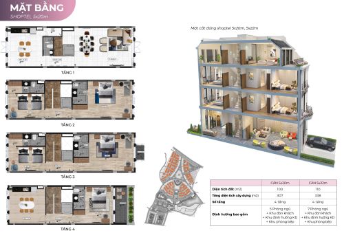 Mẫu Boutique 5mx20m